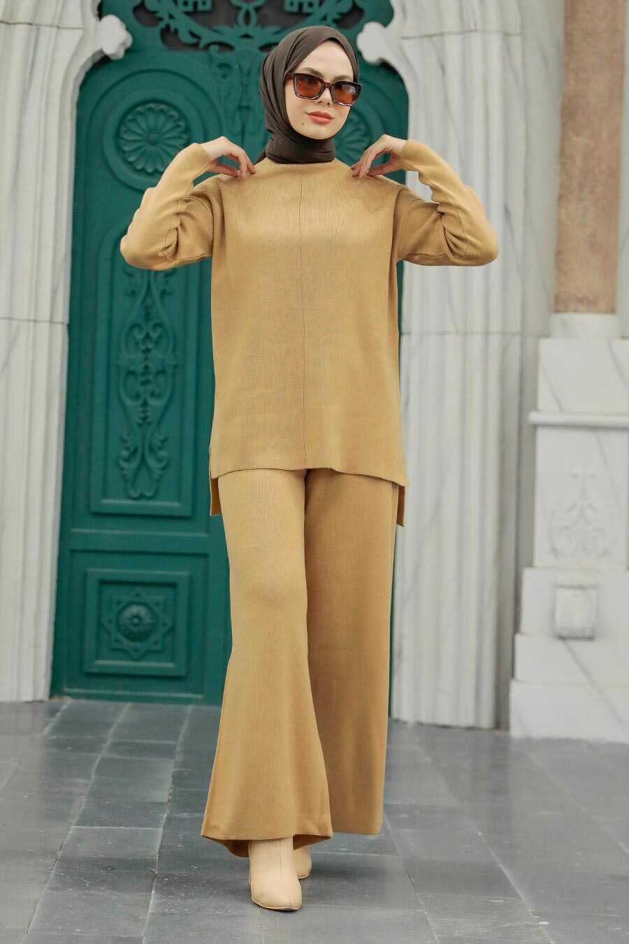 Biscuit Hijab Knitwear Double Suit Bs Neva Style