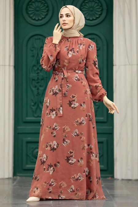 Terra Cotta Long Dress Krmt Neva Style