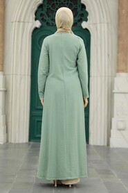 Almond Green Hijab Double Suit 52221CY - 3