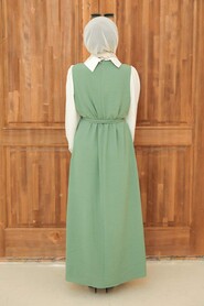 Almond Green Hijab Dress 1317CY - 2