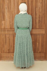 Almond Green Hijab Dress 2298CY - 2