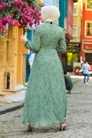 Almond Green Hijab Dress 279011CY - 2