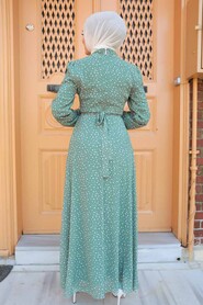 Almond Green Hijab Dress 2809CY - 2