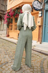 Almond Green Hijab Overalls 2896CY - 2