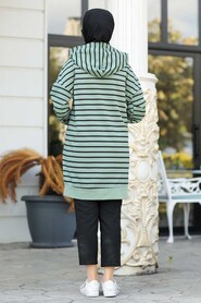 Almond Green Hijab Sweatshirt & Tunic 40501CY - 2