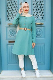 Almond Green Hijab Tunic 1050CY - 2