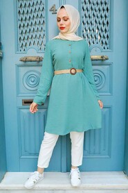 Almond Green Hijab Tunic 1050CY - 1