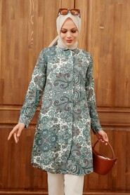 Almond Green Hijab Tunic 11524CY - 2