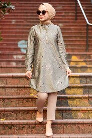 Almond Green Hijab Tunic 11660CY - 1