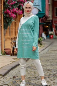 Almond Green Hijab Tunic 14620CY - 1