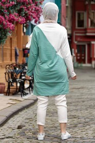 Almond Green Hijab Tunic 14620CY - 2