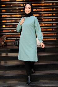 Almond Green Hijab Tunic 16020CY - 1