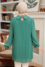 Almond Green Hijab Tunic 20621CY - 3
