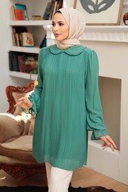 Almond Green Hijab Tunic 20621CY - 2