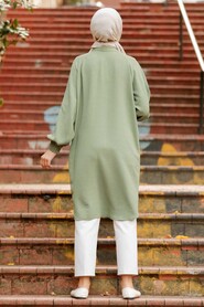 Almond Green Hijab Tunic 2433CY - 3