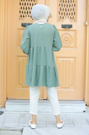 Almond Green Hijab Tunic 31720CY - 2