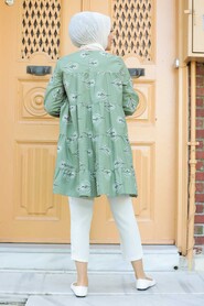 Almond Green Hijab Tunic 31801CY - 2