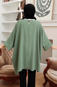 Almond Green Hijab Tunic 40760CY - 2