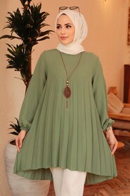 Almond Green Hijab Tunic 4103CY - 1