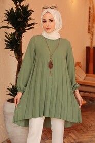 Almond Green Hijab Tunic 4103CY - 2