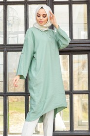 Almond Green Hijab Tunic 532CY - 2