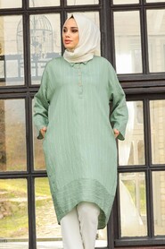 Almond Green Hijab Tunic 5350CY - 1