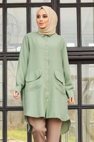 Almond Green Hijab Tunic 5360CY - 1
