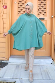 Almond Green Hijab Tunic 537CY - 1