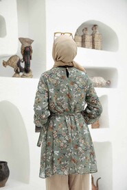 Almond Green Hijab Tunic 56330CY - 2
