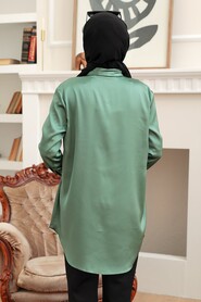 Almond Green Hijab Tunic 5705CY - 4