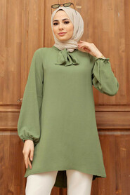 Almond Green Hijab Tunic 6015CY - 3