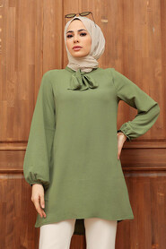 Almond Green Hijab Tunic 6015CY - 1