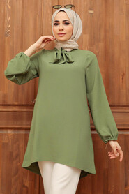 Almond Green Hijab Tunic 6015CY - 2