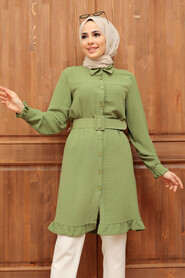 Almond Green Hijab Tunic 62220CY - 1