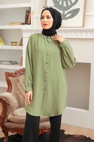 Almond Green Hijab Tunic 6247CY - 3