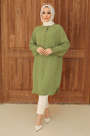 Almond Green Hijab Tunic 6312CY - 1