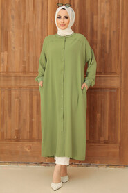 Almond Green Hijab Tunic 6319CY - 1