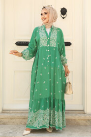 Almond Green Modest Dress For Women 51751CY - 1