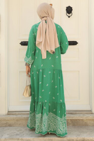 Almond Green Modest Dress For Women 51751CY - 2