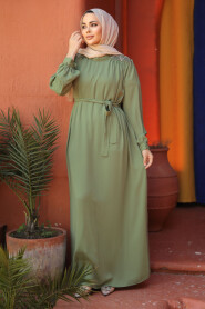 Almond Green Modest Prom Dress 25681CY - 3