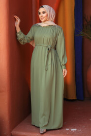 Almond Green Modest Prom Dress 25681CY - 1