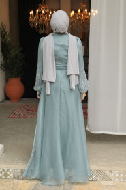 Almond Green Modest Prom Dress 52141CY - 3