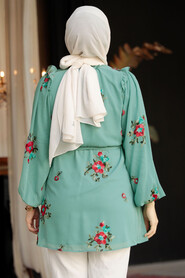 Almond Green Modest Top 4087CY - 3