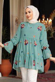 Almond Green Modest Top 40882CY - 2
