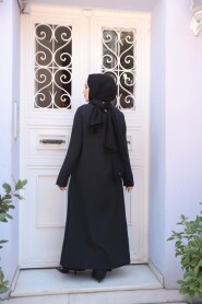 Asymmetric Detailed Black Modest Two-Piece Set 76321S - 3