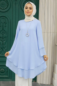 Baby Blue Hijab Tunic 2443BM - 1