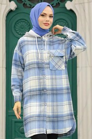 Baby Blue Hijab Tunic 30062BM - 1