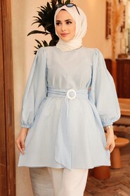 Baby Blue Hijab Tunic 40681BM - 1