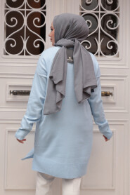 Baby Blue Knit Modest Sweater Tunic 17203BM - 3