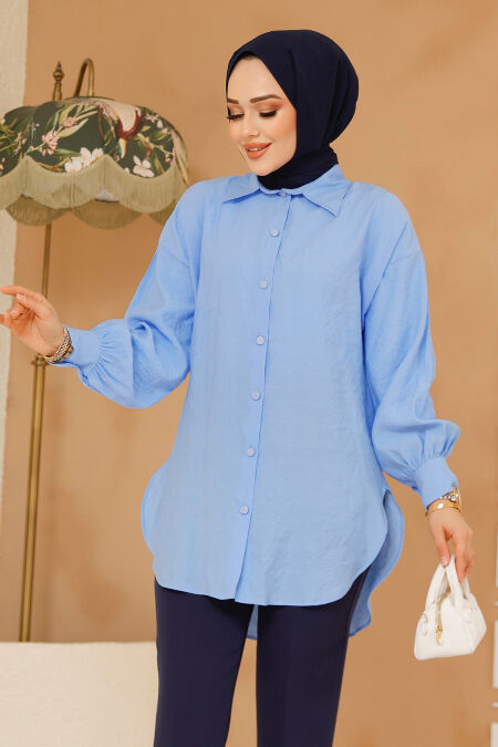 Baby Blue Modest Tunic 10059BM - NEVA STYLE